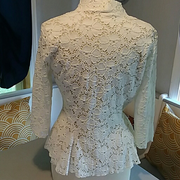 Eluana Kattan queen annes lace peplum blouse - Picture 5 of 8